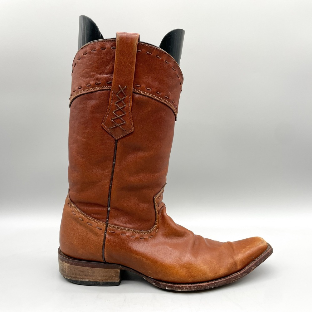 Cuadra Mens 10 Botero Western Cowboy Boots Brown Leather Ranch Rustic Equestrian
